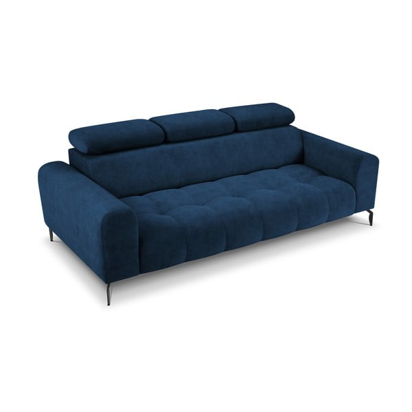 Modrá polohovacia pohovka so zamatovým povrchom Milo Casa Nico-image-2