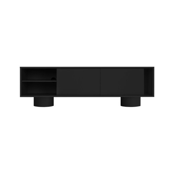 Čierny TV stolík 160x48x42 cm Taro – noo.ma-image-3