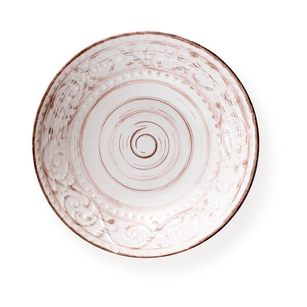 Biely tanier z kameniny na polievku Brandani Serendipity, ⌀ 20 cm