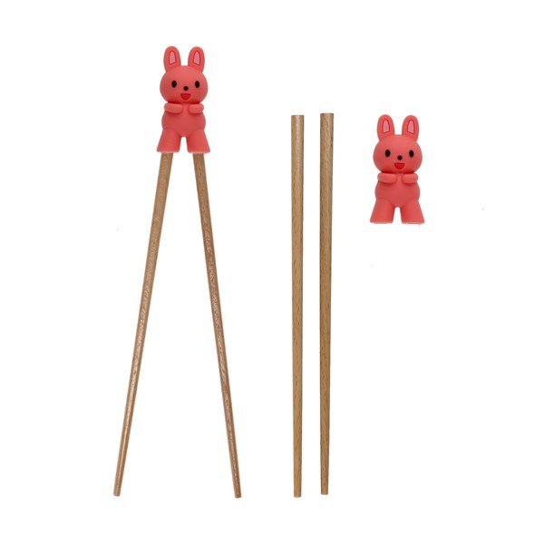 Drevené detské tréningové paličky v prírodnej farbe Bunny – Rex London-image-3