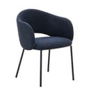 Tmavomodré čalúnené jedálenské kreslo Maina – Kave Home