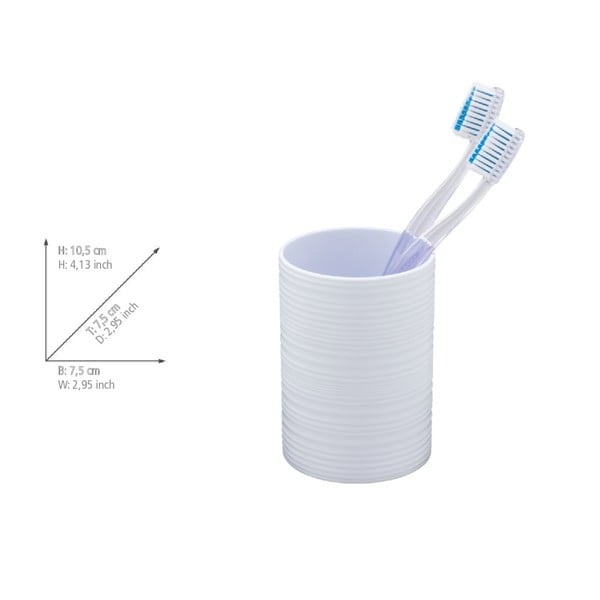 Biely plastový téglik na zubné kefky Lyon – Allstar-image-3