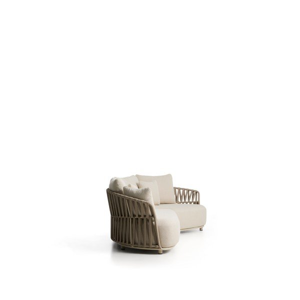 Béžová/taupe čalúnená záhradná pohovka Osani – Kave Home-image-3