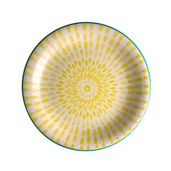 Žltý tanier z dolomitu Brandani Ginger, ⌀ 19,5 cm