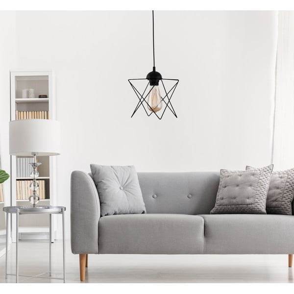 Čierne závesné svietidlo – Opviq lights-image-2