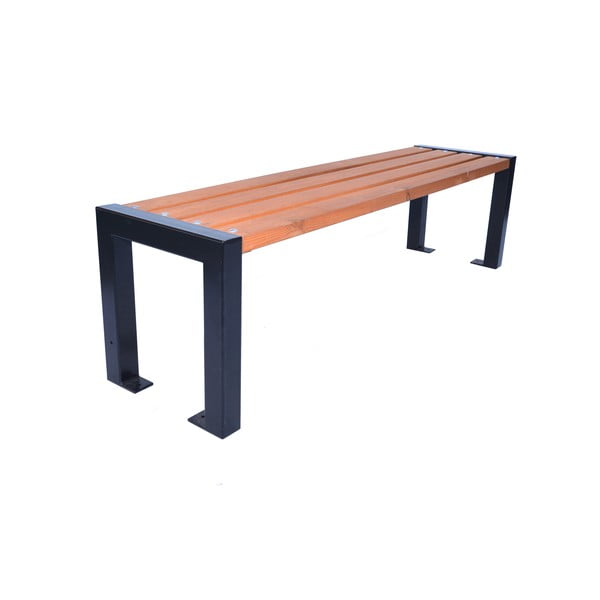 Hnedá drevená záhradná lavica – Rojaplast-image-2