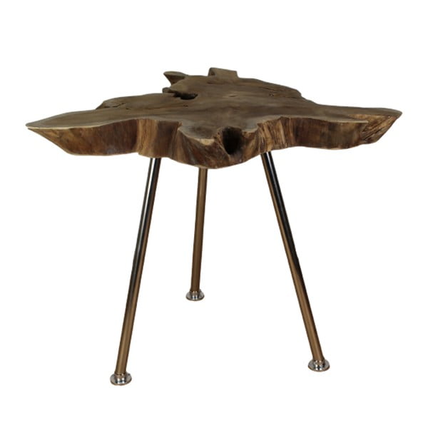 Odkladací stolík z teakového dreva HSM Collection Tribe, 50 x 50 cm