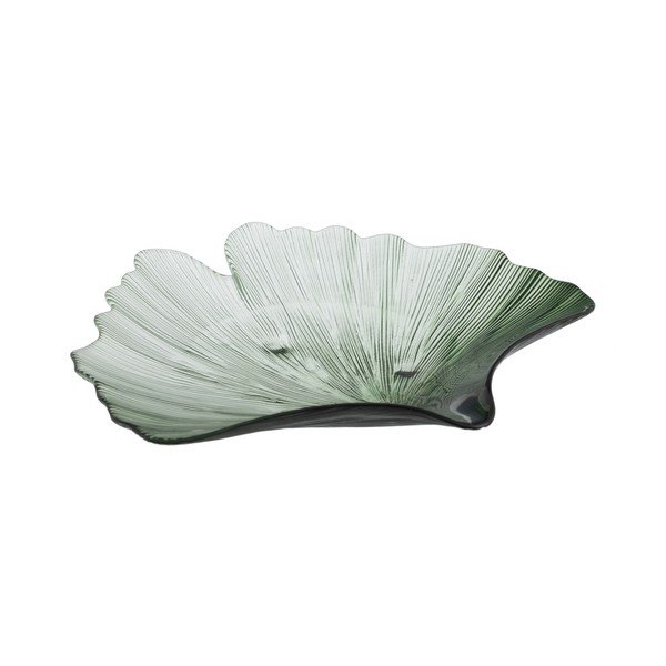 Sklenená dekoratívna tácka 31x33 cm Gingko – Ixia-image-2