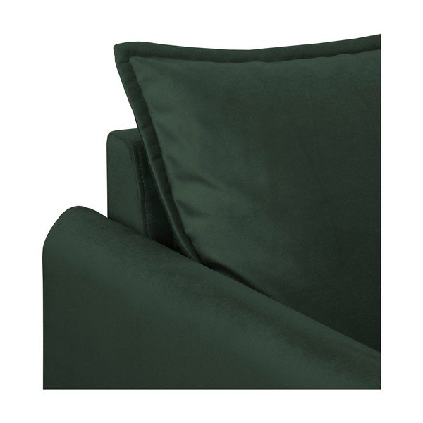 Tmavozelená zamatová pohovka 138 cm Juli – Ropez-image-4