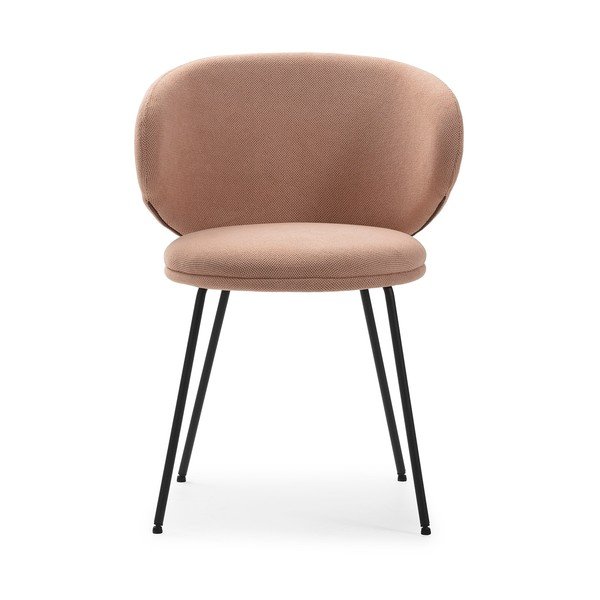 Svetloružové čalúnené jedálenské kreslá v súprave 2 ks Rush – Marckeric-image-2