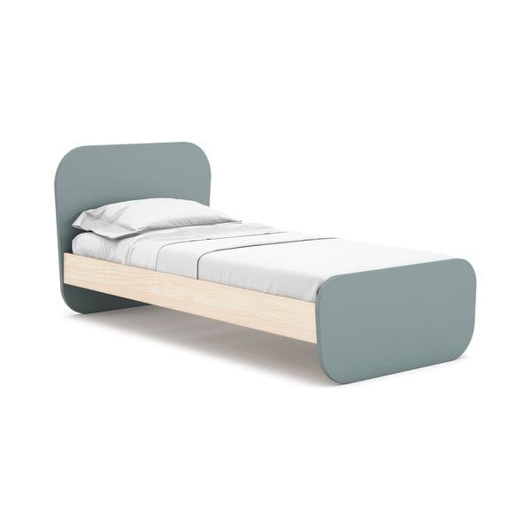 Sivozelená detská posteľ v dekore borovice s roštom 90x190 cm Esteban – Marckeric-image-2