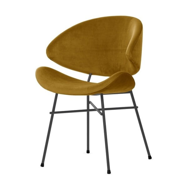 Horčicovožltá stolička so sivými nohami Iker Cheri