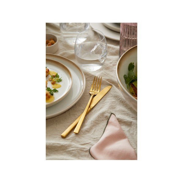 Oceľový príbor v mosadznej farbe 16 ks Brass – Bitz-image-4