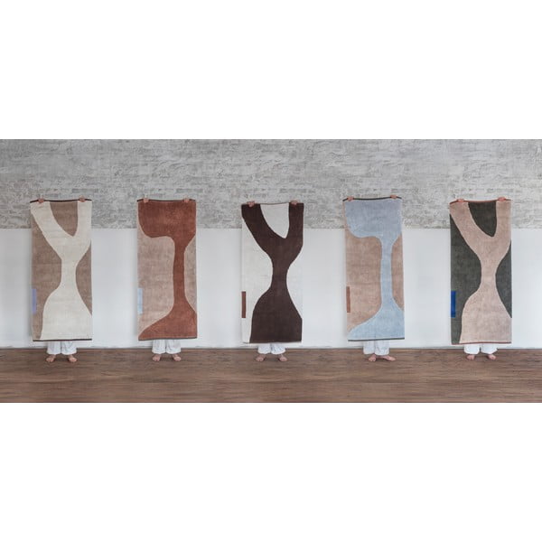 Bielo-béžový prateľný bavlnený koberec 50x80 cm Figura – Mette Ditmer Denmark-image-4