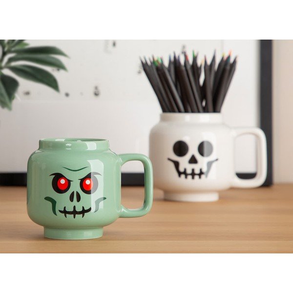 Zelený keramický detský hrnček na latte 255 ml Skeleton – LEGO®-image-1
