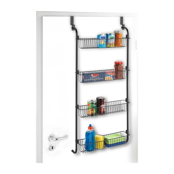 Čierny závesný kuchynský organizér na dvere Wenko-image-4