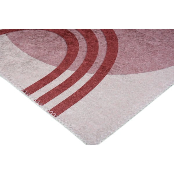 Červeno-biely umývateľný koberec 80x150 cm - Vitaus-image-2