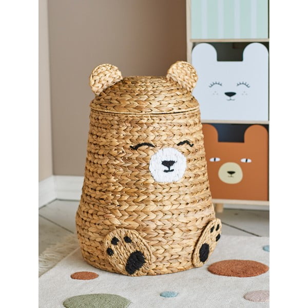 Detský kôš na hračky z vodného hyacintu v prírodnej farbe ø 40x57 cm Timone – Bloomingville Mini-image-1