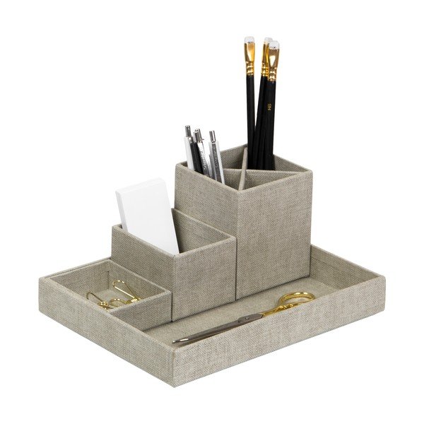 4-dielny béžový stolový organizér Bigso Box of Sweden Lena-image-2