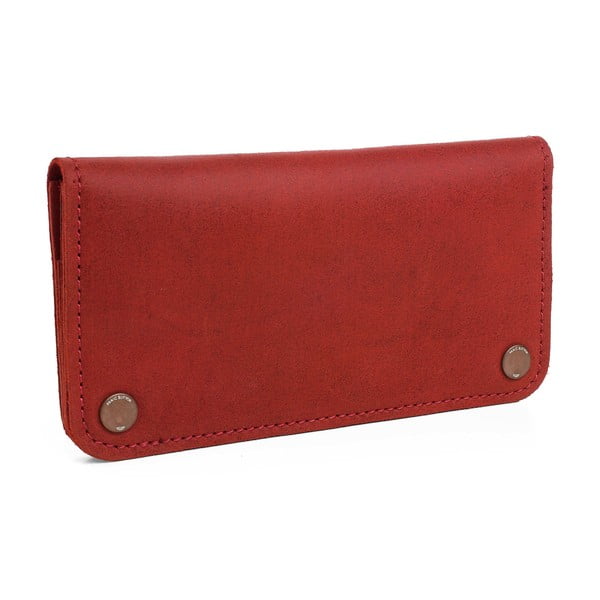 Červená kožená peňaženka Woox Triviala Purpurea