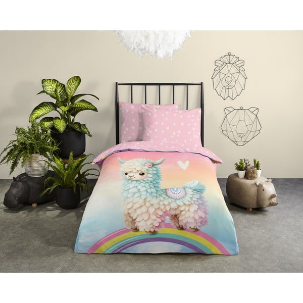 Ružové bavlnené detské obliečky na jednolôžko 140x200 cm Chico – Good Morning-image-1