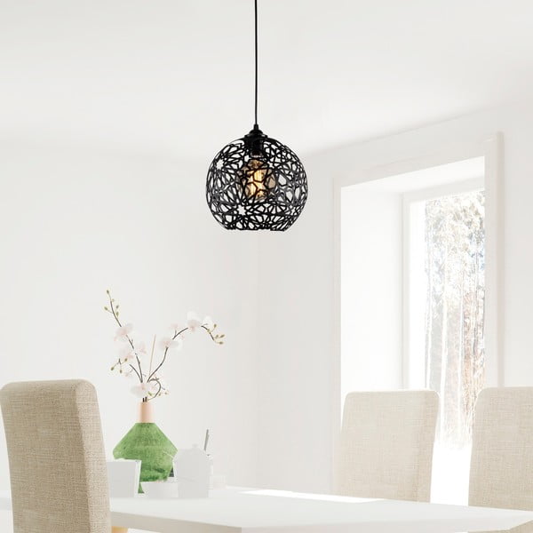 Čierne závesné svietidlo ø 25 cm Fellini – Opviq lights-image-1