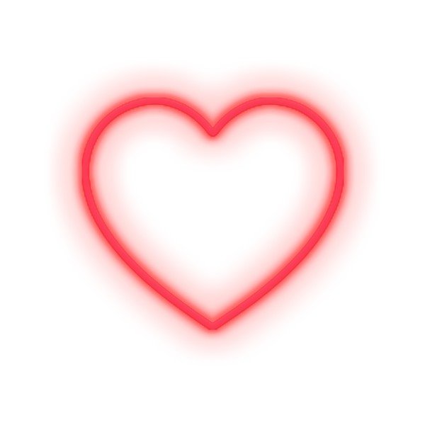 Červená nástenná svietiaca dekorácia Candy Shock Heart, 40 x 36 cm-image-1