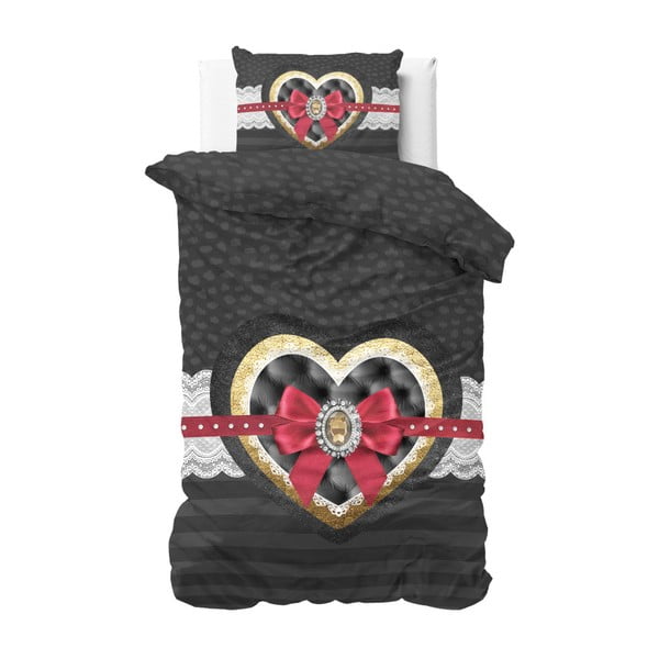 Bavlnené obliečky na jednolôžko Sleeptime Diamond Ribbon, 140 × 220 cm