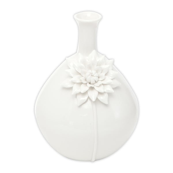 Biela porcelánová váza Mauro Ferretti Sunflower, výška 25,5 cm