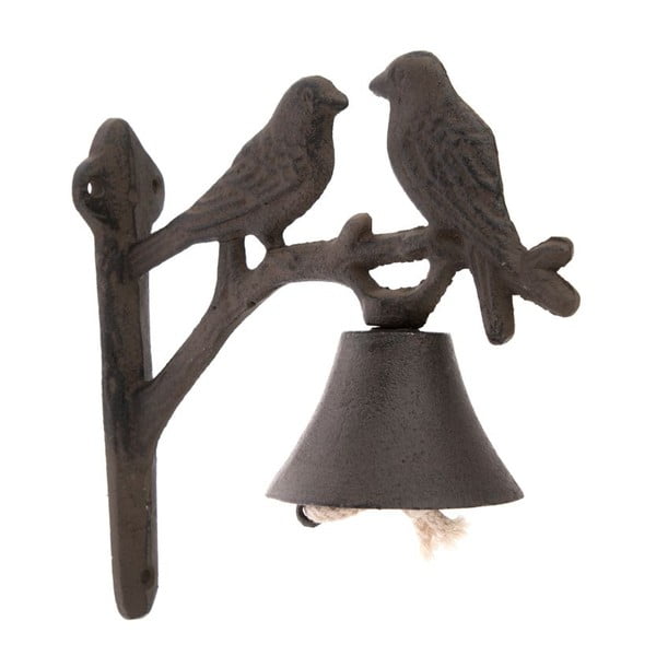 Liatinový nástenný zvonček Dakls Birds Rustico