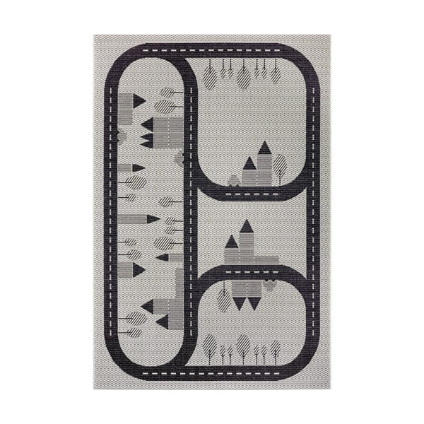 Krémovobiely detský koberec Ragami Roads, 80 x 150 cm