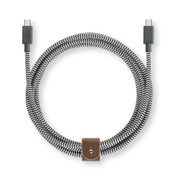 Nabíjací kábel USB C Native Union Belt Cable Zebra, dĺžka 2,4 m