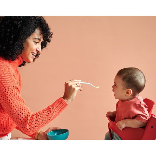 Plastové detské lyžičky v bielej a svetloružovej farbe v súprave 2 ks Flowers &amp; butterflies – Mepal-image-1