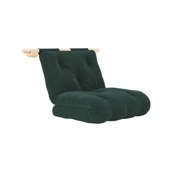 Tmavozelené menčestrové kreslo Hooked – Karup Design