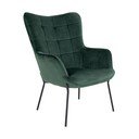 Zelené zamatové kreslo Glasgow – Bonami Essentials