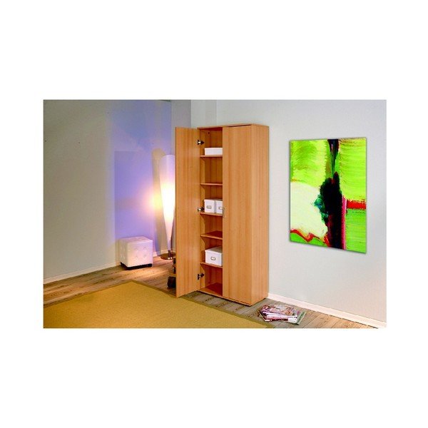 Hnedá dvojdverová šatníková skriňa Evegreen Houso Home, výška 189 cm-image-1