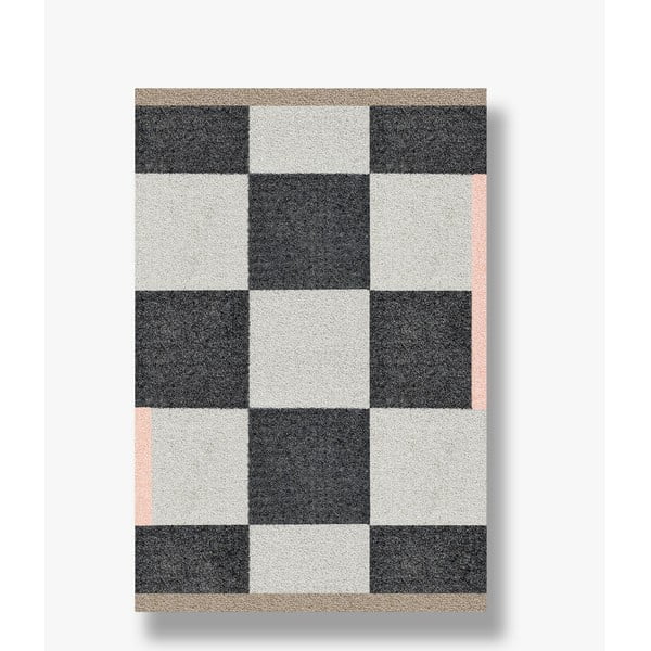 Čierno-biely umývateľný koberec 55x80 cm Square - Mette Ditmer Denmark