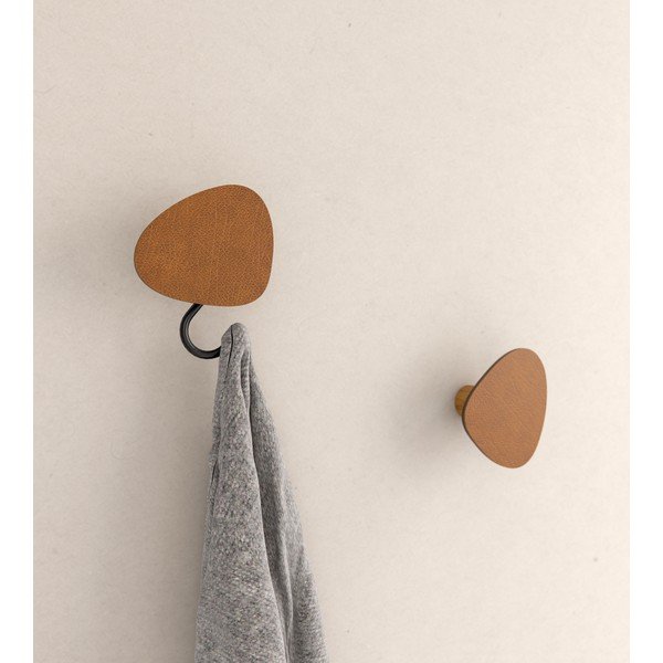 Koňakovohnedý nástenný oceľový háčik Dot L Bull – LIND DNA-image-1