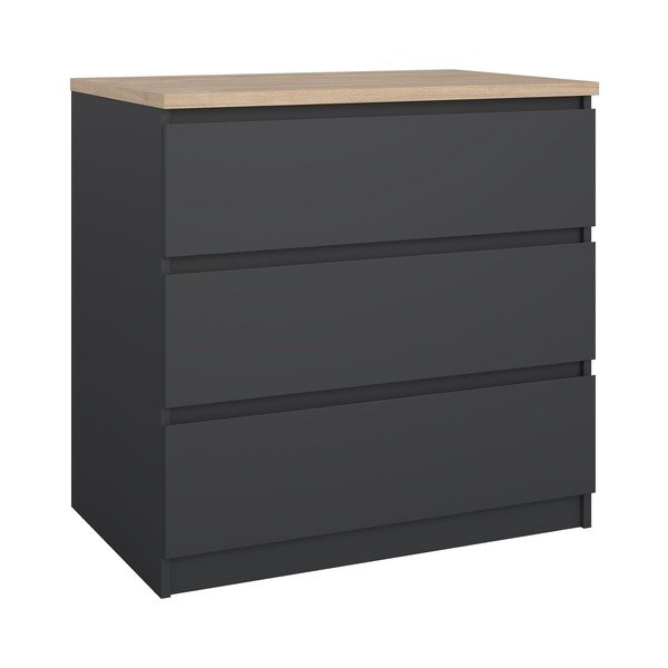 Tmavosivá komoda 77x76x50 cm Naia – Tvilum