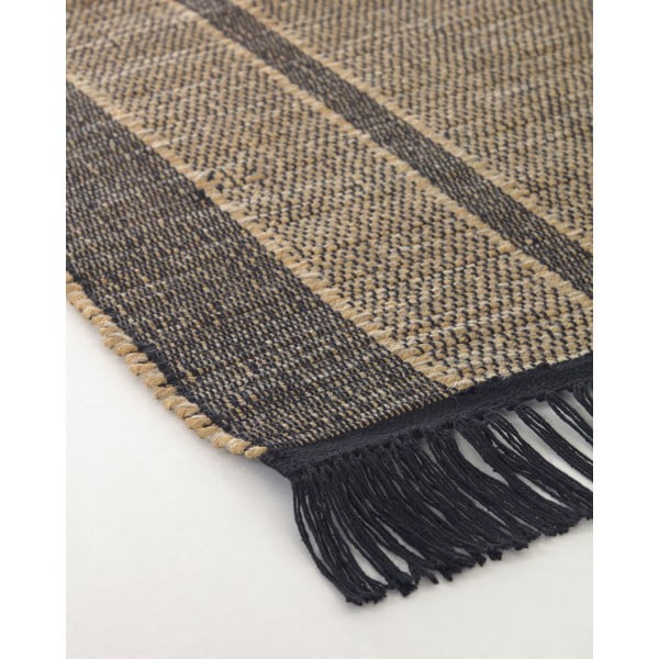 Obojstranný koberec z morskej riasy v čierno-prírodnej farbe 200x300 cm Brunilda – Kave Home-image-2