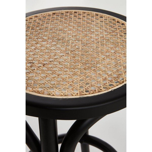 Čierne ratanové barové stoličky v súprave 2 ks (výška sedadla 65,5 cm) Koster – Jotex-image-3