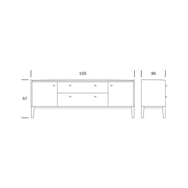 Ručne vyrábaný TV stolík z masívneho brezového dreva Kiteen Matinea-image-1