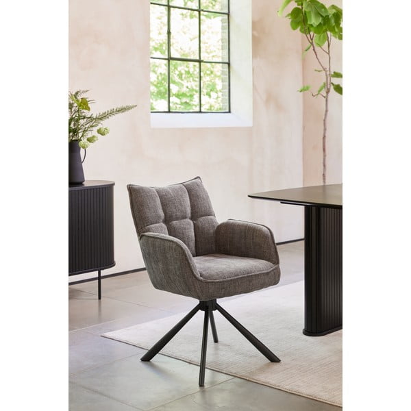 Sivé čalúnené jedálenské kreslá v súprave 2 ks Marilla – Unique Furniture-image-1