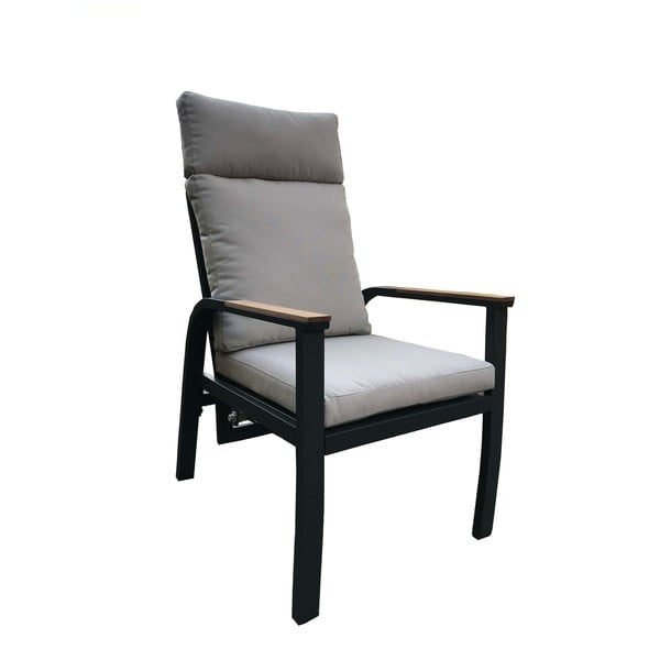 Sivá kovová záhradná jedálenská súprava pre 6 Annecy – Rojaplast-image-1