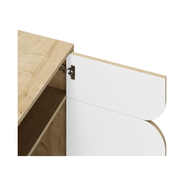 Skrinka v dekore duba v bielo-prírodnej farbe 95x79 cm Nola – Marckeric-image-4