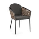 Sivá kovová záhradná stolička Maribela – Bizzotto