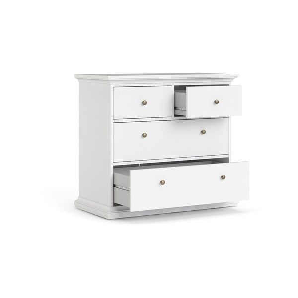 Biela nízka komoda 96x87 cm Paris – Tvilum-image-4