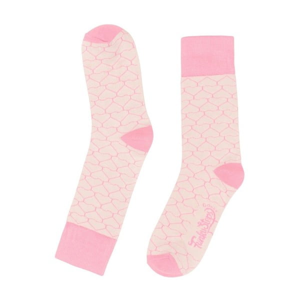 Ružové ponožky Funky Steps Geometric, veľ. 35-39