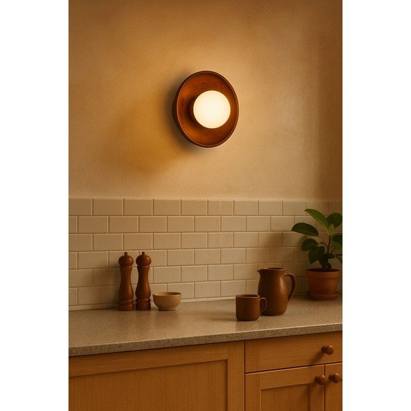 Hnedé nástenné svietidlo ø 24 cm Elsa – Opviq lights-image-1