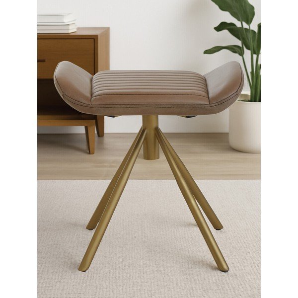 Sivá kožená podnožka Buffalo – Premier Housewares-image-1